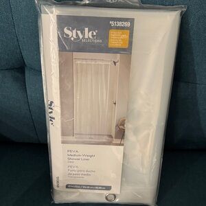 White Shower Curtain Liner